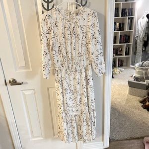 White Spotted Midaxi Dress